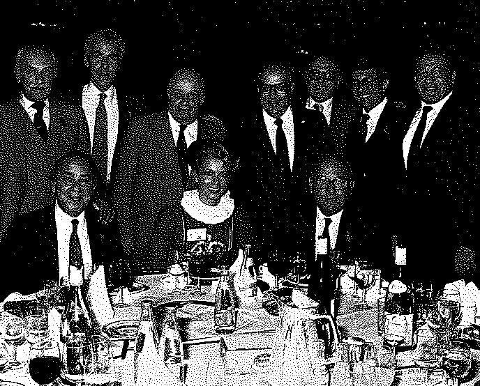 Phil Isaacs and his guests with Miss United Kingdom
