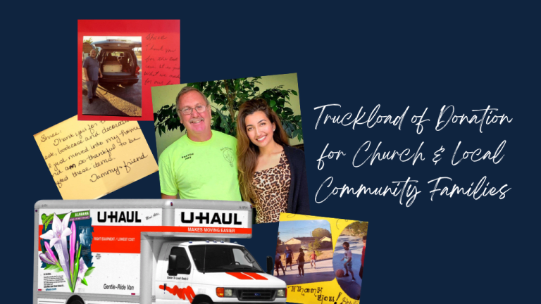 Truckload of Donation for Church and Local Community Families