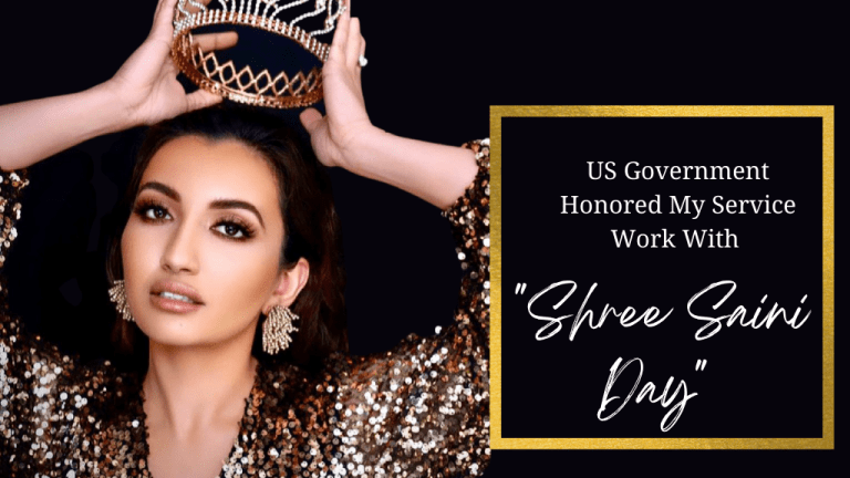 US Government Honored My Service Work With SHREE SAINI DAY
