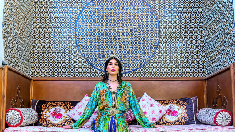 The Caftan the Moroccan Beauty Sonia Ait Mansour Miss World