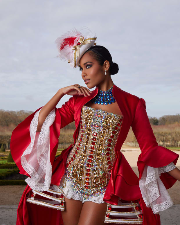 Clemence Botino won the TV show Les Reines du shopping Clemence Botino Miss World 2023 France