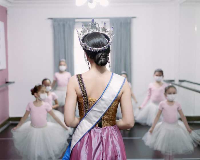 Carol teaching some of the basics at DanceWorks Ballet Academy