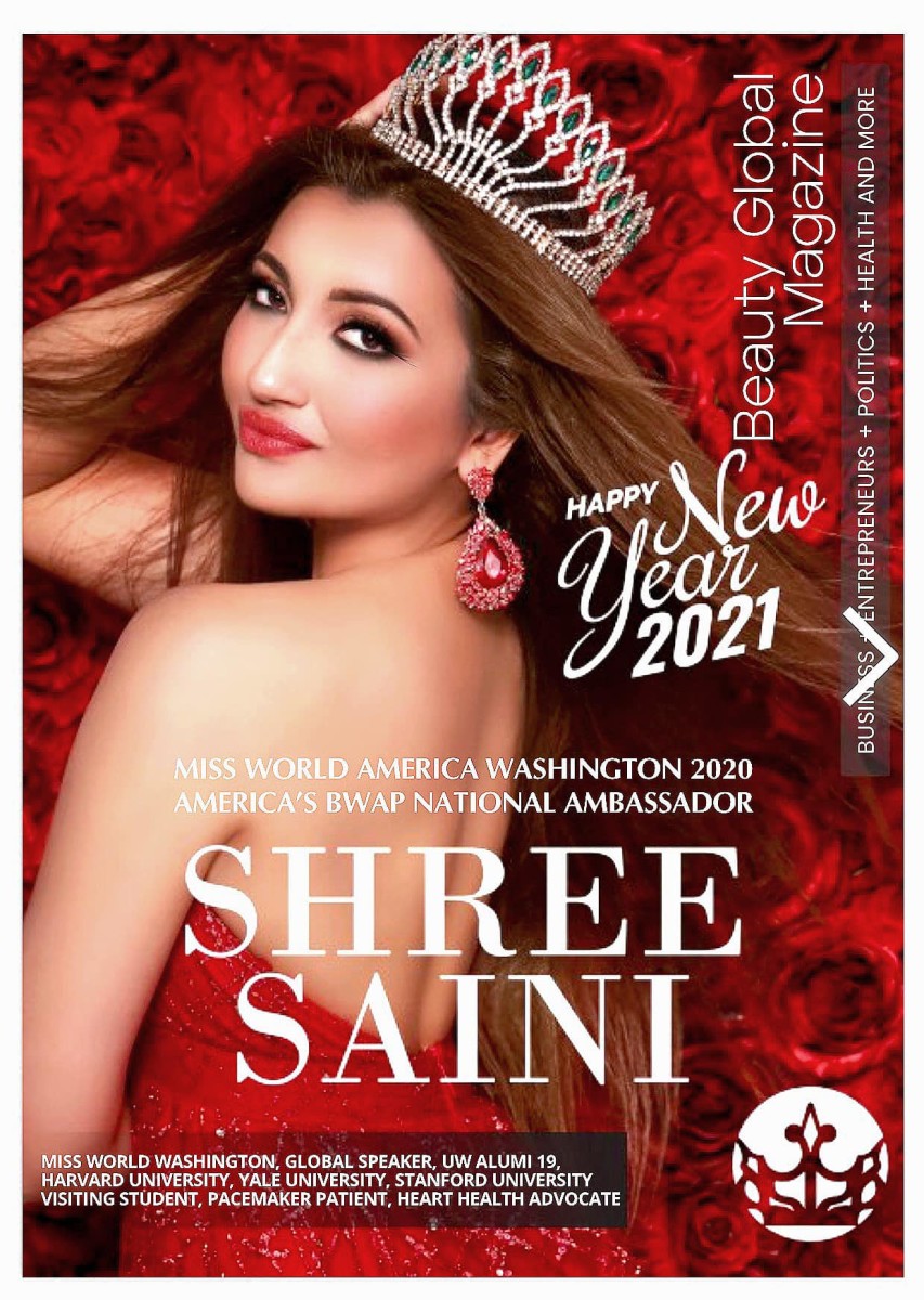 Shree Saini Beauty Global Magazine cover
