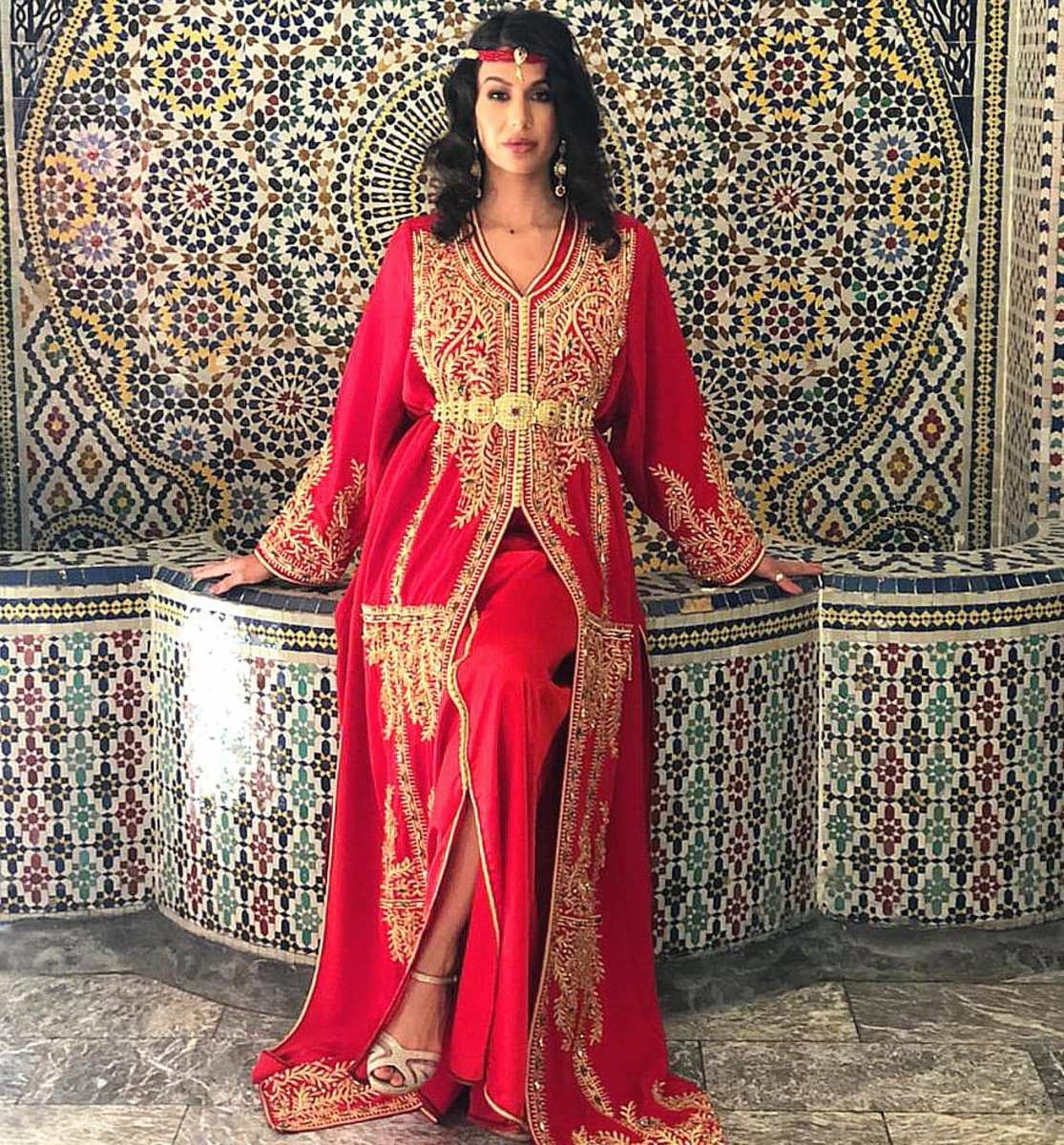 The Caftan the Moroccan Beauty Sonia Ait Mansour Miss World